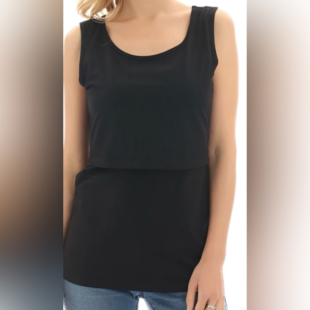 Bearsland Women's Maternity Nursing Tank Top Sleeveless SZ M